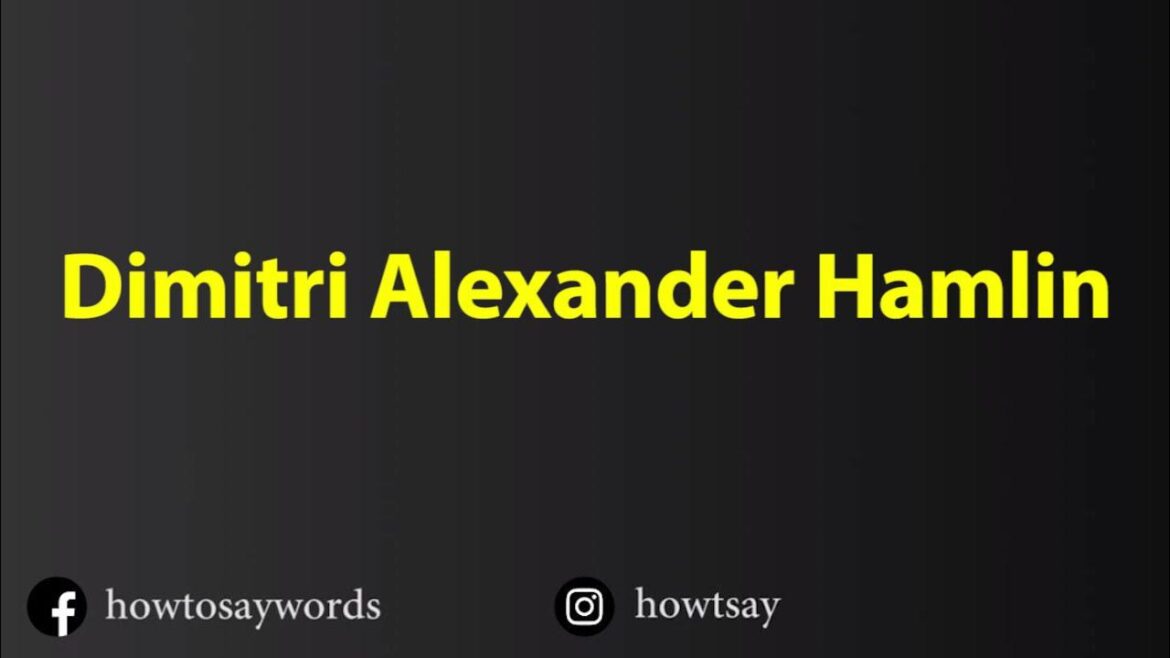 Dimitri Alexander Hamlin: Ein vielseitiger Schauspieler aus Los Angeles